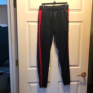 Leisure pants, Galaxy by Harvic, size L. Black with red stripes